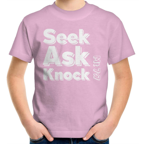 Chirstian-Kids T-Shirt-Ask Seek Knock (V3)-Studio Salt & Light