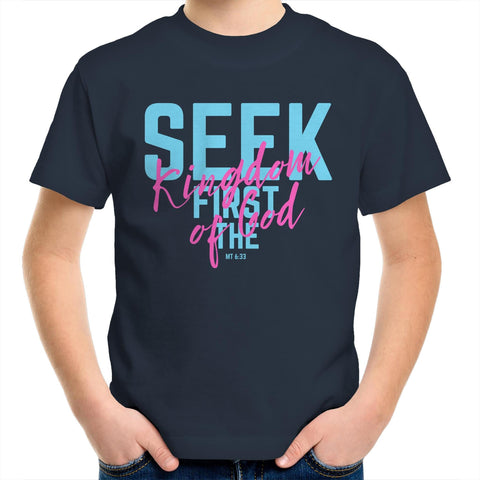 Chirstian-Kids T-Shirt-Seek First The Kingdom of God-Studio Salt & Light