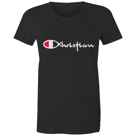 Chirstian-Women's T-Shirt-Christian (Champion Parody)-Studio Salt & Light