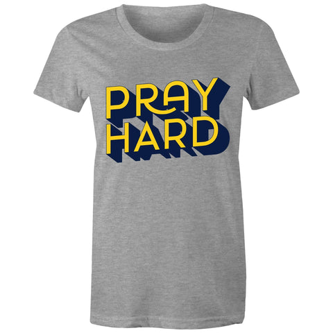 Chirstian-Women's T-Shirt-Pray Hard-Studio Salt & Light
