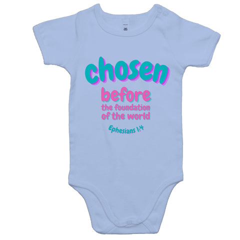 Chirstian-Infant Onesie-Chosen Before The Foundation of The World-Studio Salt & Light