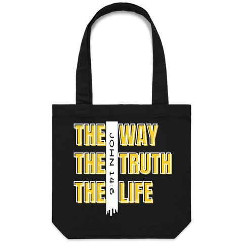 Chirstian-Canvas Tote Bag-The Way The Truth The Life (V3)-Studio Salt & Light