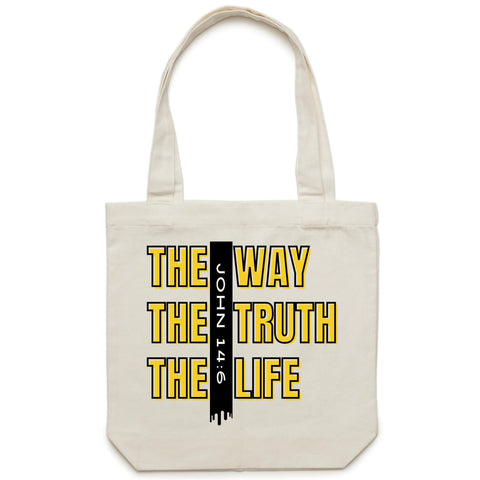 Chirstian-Canvas Tote Bag-The Way The Truth The Life (V3)-Studio Salt & Light
