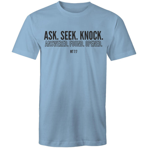 Chirstian-Men's T-Shirt-Ask Seek Knock-Studio Salt & Light