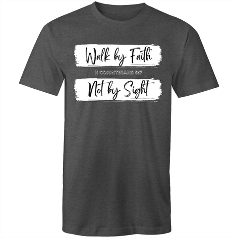 Chirstian-Men's T-Shirt-Walk By Faith Not By Sight-Studio Salt & Light