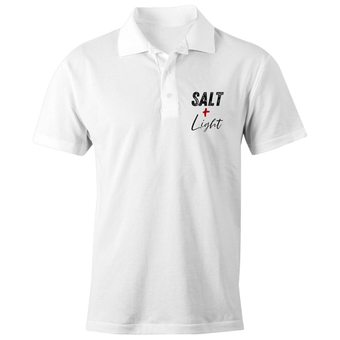 Chirstian-Men's Polo Shirt-Salt+Light Signature-Studio Salt & Light