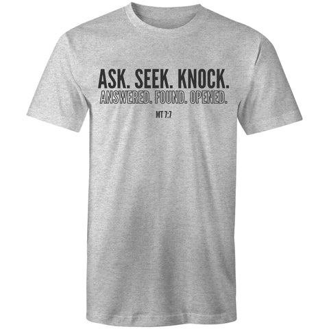 Chirstian-Men's T-Shirt-Ask Seek Knock-Studio Salt & Light