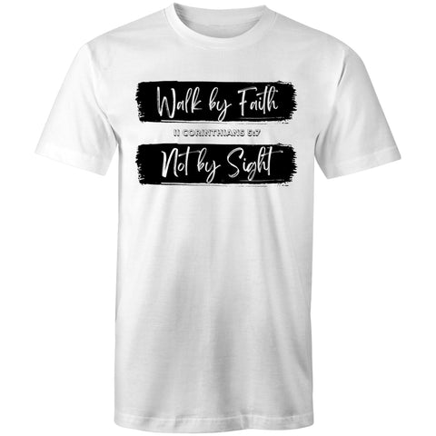 Chirstian-Men's T-Shirt-Walk By Faith Not By Sight-Studio Salt & Light